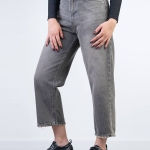 شلوار جین رگولار قد 90 مشکی کد 20397