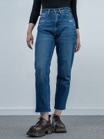 شلوار جین استریت قد 90 دمپا کات کد 20410