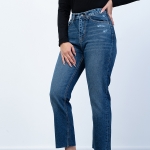 شلوار جین استریت قد 90 دمپا کات کد 20413