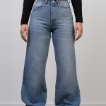 شلوار جین بگ قد 110 دمپا بشکاف کد 21178