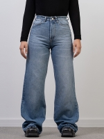 شلوار جین بگ قد 110 دمپا بشکاف کد 21178