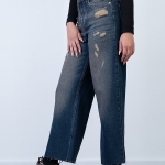 شلوار جین بگ قد 90 دمپا کات کد 21308