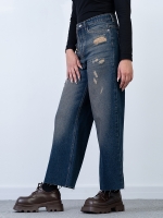 شلوار جین بگ قد 90 دمپا کات کد 21308