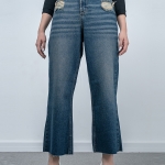 شلوار جین بگ قد 90 دمپا کات کد 21309