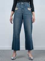 شلوار جین بگ قد 90 دمپا کات کد 21309