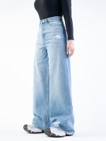 شلوار جین شافل قد 110 کد 21321