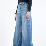 شلوار جین شافل قد 110 کد 21404