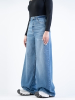 شلوار جین شافل قد 110 کد 21404