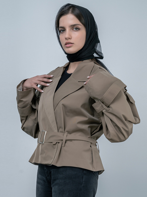 کت بارانی زنانه کد 21451 - Image 2