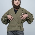 کت بارانی زنانه کد 21452