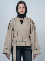 کت بارانی زنانه کد 21455