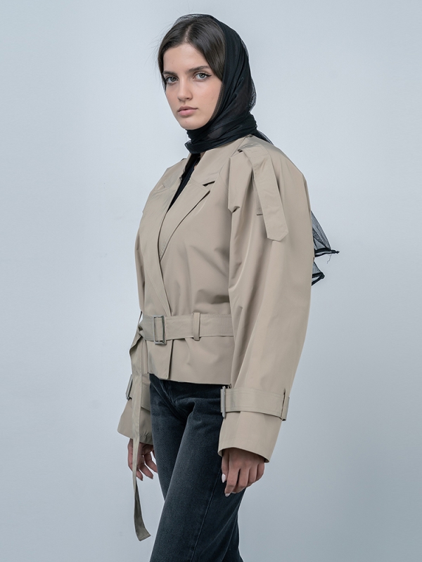 کت بارانی زنانه کد 21455 - Image 2