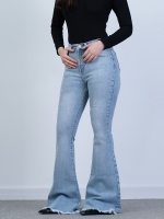 شلوار جین بوت کات دمپا ریش قد 110 کش کد 21483