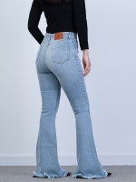 شلوار جین بوت کات دمپا ریش قد 110 کش کد 21483 - Image 2