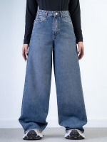 شلوار جین بگ دم پا کم کش قد 110 کد 21515 - Image 3