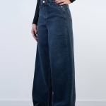 شلوار جین شیپد واید لگ قد 110 کد 21517