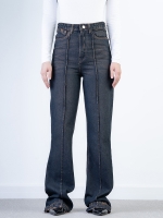 شلوار جین فلرلاین قد 110 دمپا بشکاف کد 21543 - Image 3