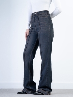 شلوار جین فلرلاین قد 110 دمپا بشکاف کد 21543