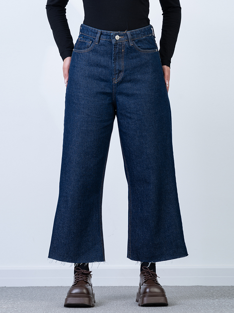 21545 (1) شلوار جین بگ قد 80 دمپا کات کد 21545 - Image 1