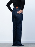 شلوار جین فلر قد 110 دمپا بشکاف کد 21554 - Image 3