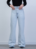 شلوار جین فلر قد 110 دمپا بشکاف کد 21557