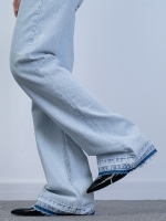 شلوار جین فلر قد 110 دمپا بشکاف کد 21557 - Image 5