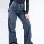 شلوار جین بگ قد 110 دمپا بشکاف کد 21571