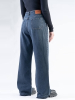 شلوار جین بگ قد 110 دمپا بشکاف کد 21571 - Image 2