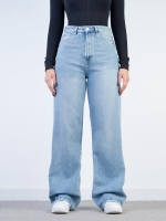 شلوار جین بگ قد 110 کم کش  کد 21597 - Image 4