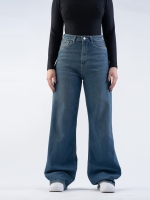 شلوار جین بگ قد 110 کم کش کد 21598 - Image 4