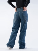 شلوار جین بگ قد 110 کم کش کد 21598 - Image 2