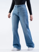 شلوار جین بگ قد 110 کم کش کد 21599