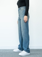 شلوار جین رگولار قد 110 کم کش کد 21603 - Image 3