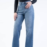 شلوار جین رگولار دمپا بشکاف قد 110 کد 21654