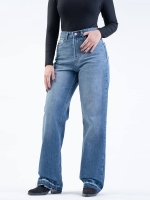شلوار جین رگولار دمپا بشکاف قد 110 کد 21654
