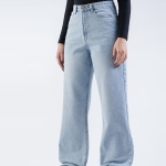 شلوار جین رگولار دمپا بشکاف قد 110 کد 21658