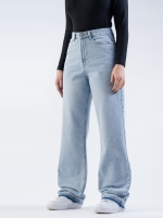شلوار جین رگولار دمپا بشکاف قد 110 کد 21658