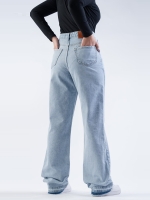 شلوار جین رگولار دمپا بشکاف قد 110 کد 21658 - Image 2