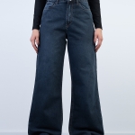 شلوار جین بگ قد 110 دمپا بشکاف کد 21667