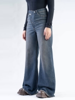 شلوار جین شافل قد 110 کمر اریب کد 21686 - Image 3