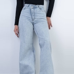 شلوار جین شافل قد 110 کمر اریب کد 21688