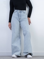 شلوار جین شافل قد 110 کمر اریب کد 21688