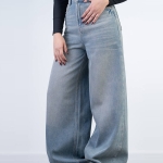 شلوار جین شافل قد 110 کد 21695