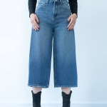 شلوار جین واید لگ قد 85  کد 21715