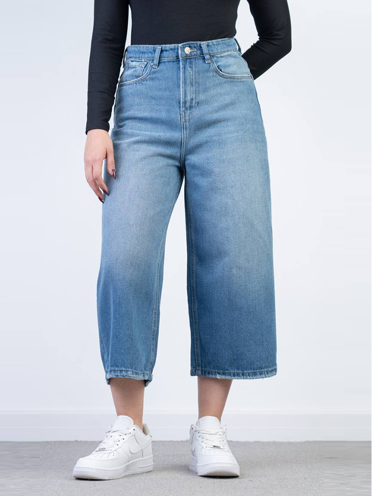 21719 (1) شلوار جین واید لگ قد 85 کد 21719 - Image 1