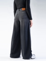 شلوار جین شافل قد 110 مشکی کد 21753 - Image 2