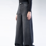 شلوار جین شافل قد 110 مشکی کد 21753