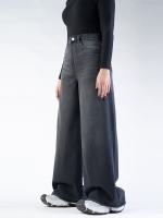 شلوار جین شافل قد 110 مشکی کد 21753