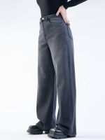 شلوار جین بگ قد 110 مشکی کد 21770 - Image 4