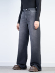 شلوار بگ زنانه جین قد 110 مشکی کد 21771